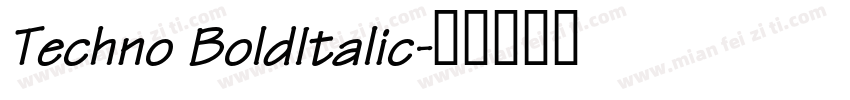 Techno BoldItalic字体转换